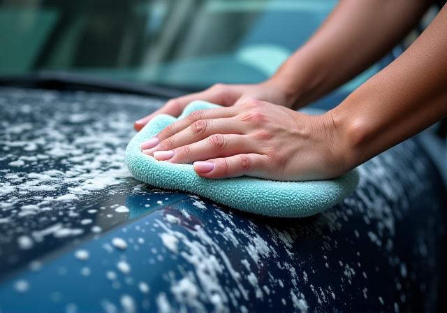 専門家が丁寧に手洗いしている様子